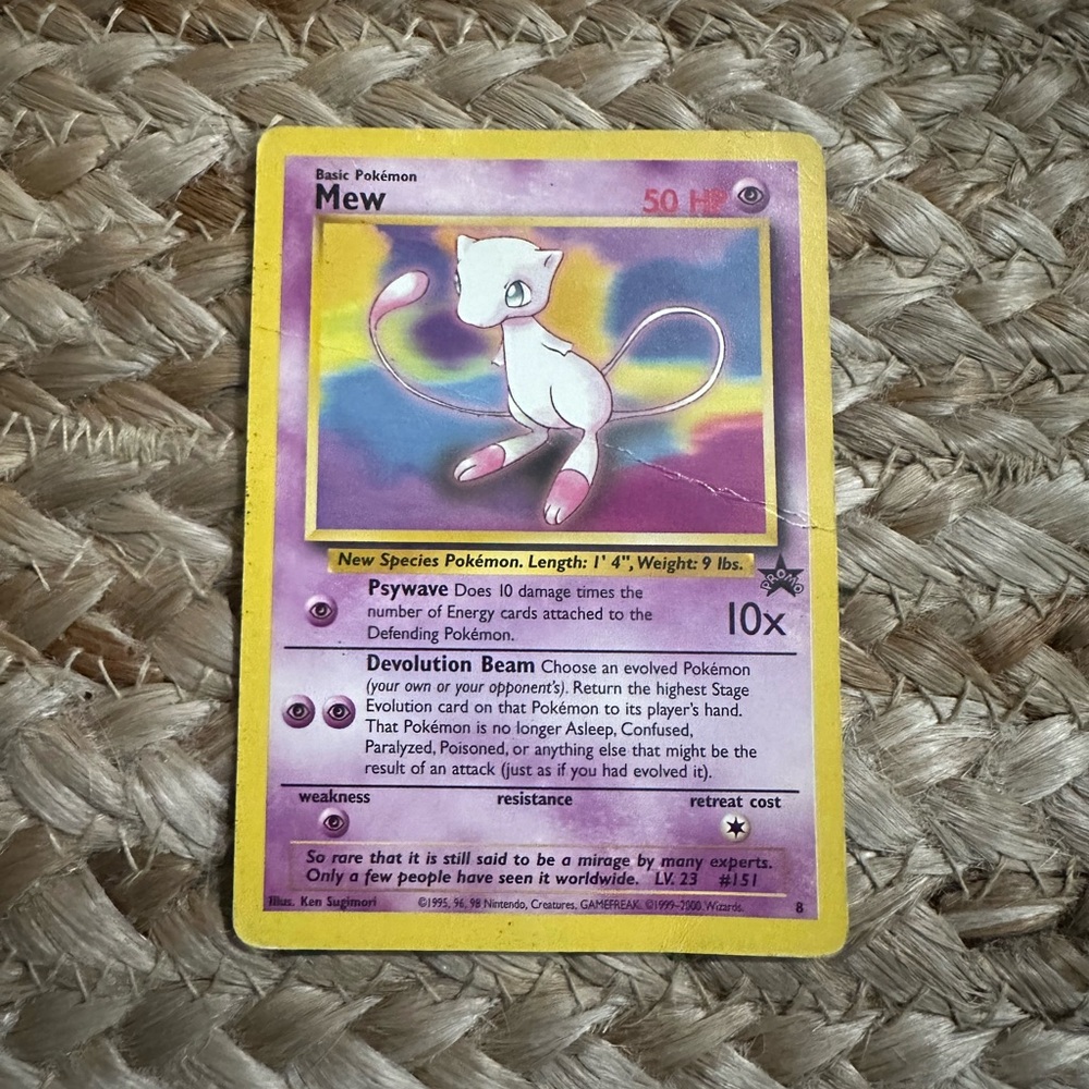 1995, 96, 98 Promo Mew Card Black Star